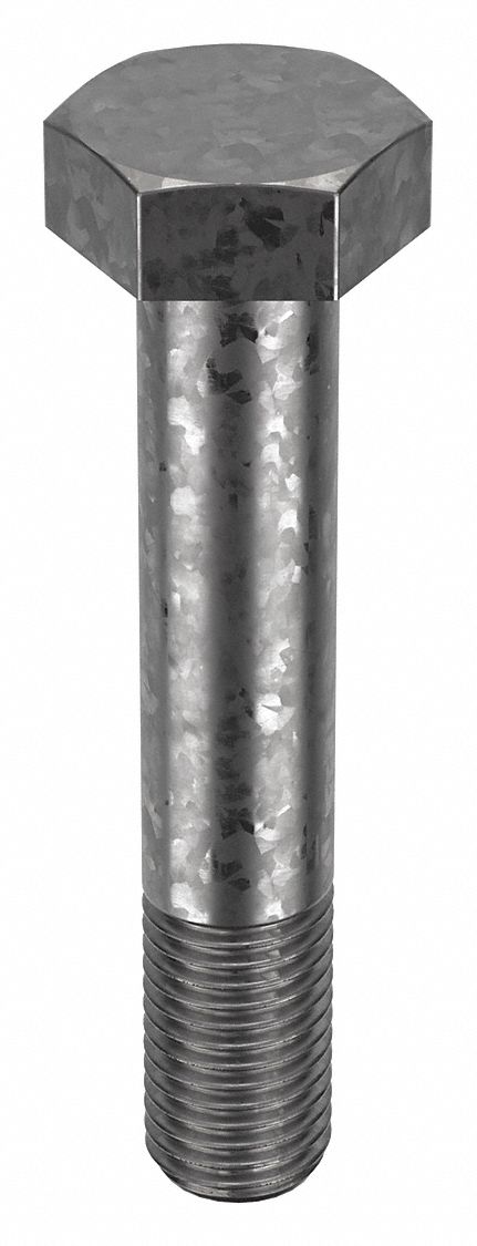 Structural Bolt: Steel, A325 Type 1, Hot Dipped Galvanized, 1"-8 Thread Size, 5 1/2 in lg, 5 PK