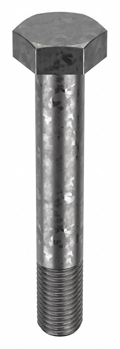 STRUCTURAL BOLT, STEEL, A325 TYPE 1, HOT DIPPED GALVANIZED, ⅞