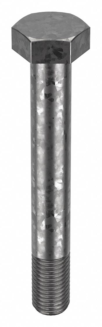 Structural Bolt: Steel, A325 Type 1, Hot Dipped Galvanized, 1"-8 Thread Size, 7 1/2 in lg, 5 PK