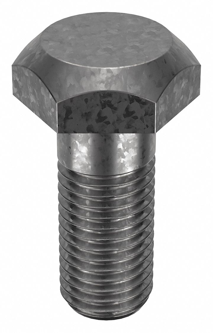 Structural Bolt: Steel, A325 Type 1, Hot Dipped Galvanized, 1 1/8"-7 Thread Size, 170 PK