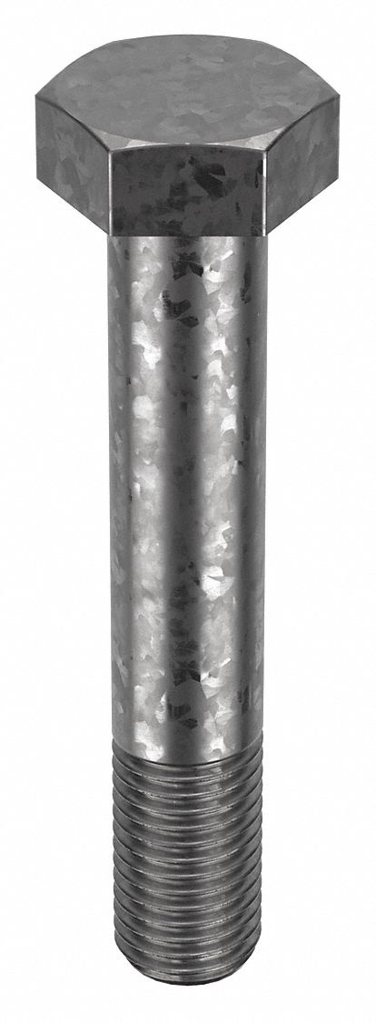STRUCTURAL BOLT, STEEL, A325 TYPE 1, HOT DIPPED GALVANIZED, 1⅛