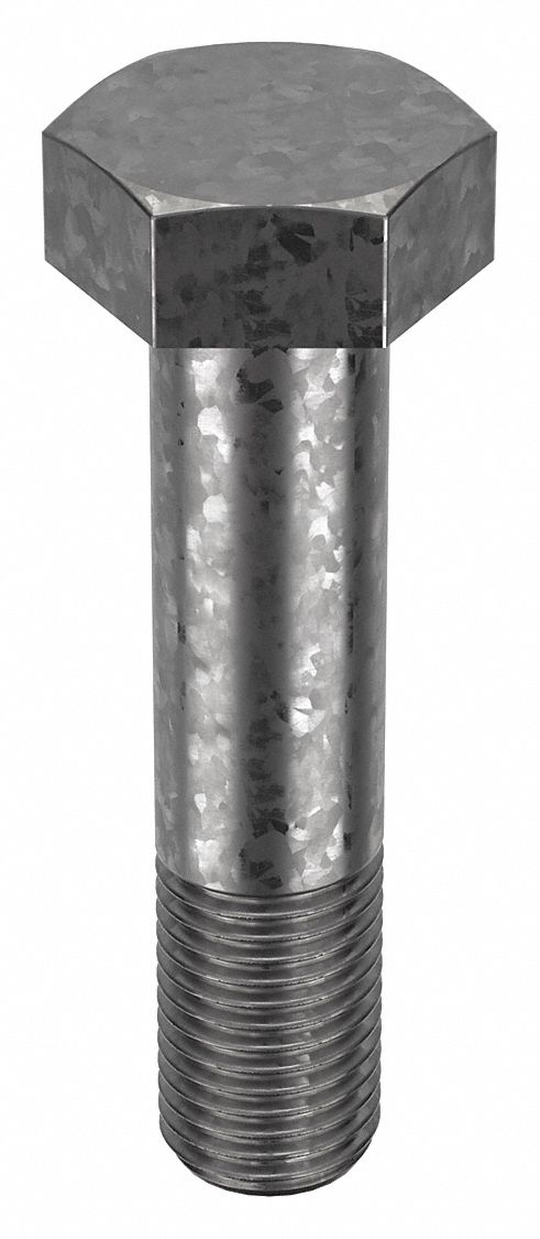 Structural Bolt: Steel, A325 Type 1, Hot Dipped Galvanized, 1 1/4"-7 Thread Size, 5 1/2 in lg, 5 PK
