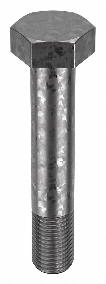 Structural Bolt: Steel, A325 Type 1, Hot Dipped Galvanized, 1 1/4"-7 Thread Size, 6 1/2 in lg, 5 PK