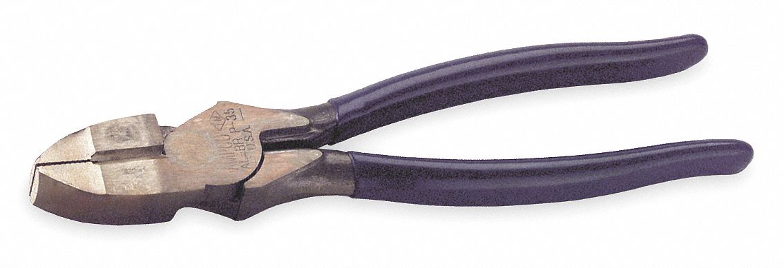 Linemans Plier: Non-Sparking, Combo Flat & Curved, 8 1/2 in Overall Lg, 1  5/8 in Jaw Lg
