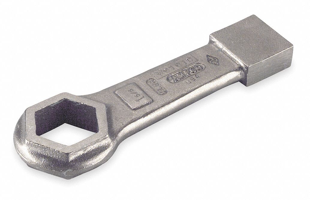 STRIKING WRENCH, ALUMINUM/BRONZE, NATURAL, 1 7/16 IN HEAD SIZE, 7 IN OVERALL L