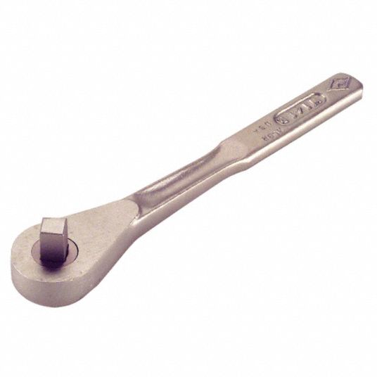 AMPCO Hand Ratchet: Pear, Reversing, 10 in Overall Lg, Natural, 30° Min Arc  Swing