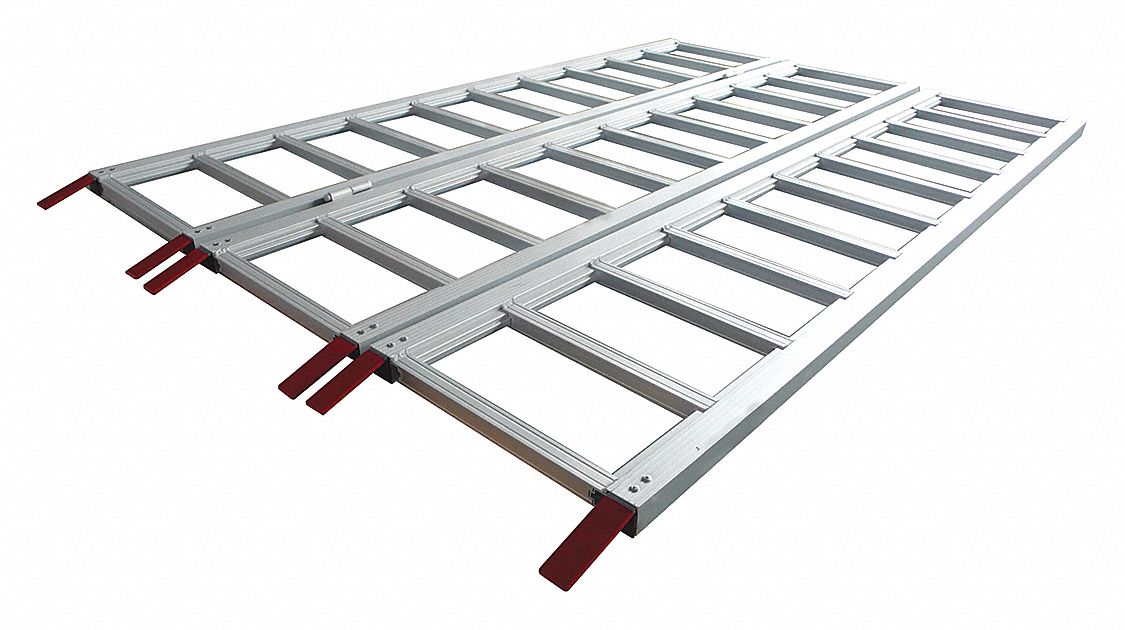 TRUCK RAMP, 0.75 TON LOAD CAPACITY, TRI-FOLDING, ALUMINUM, 78 IN OVERALL L