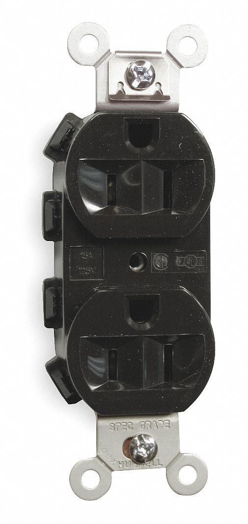 Snap Connect Receptacle,15A,Brown Grainger