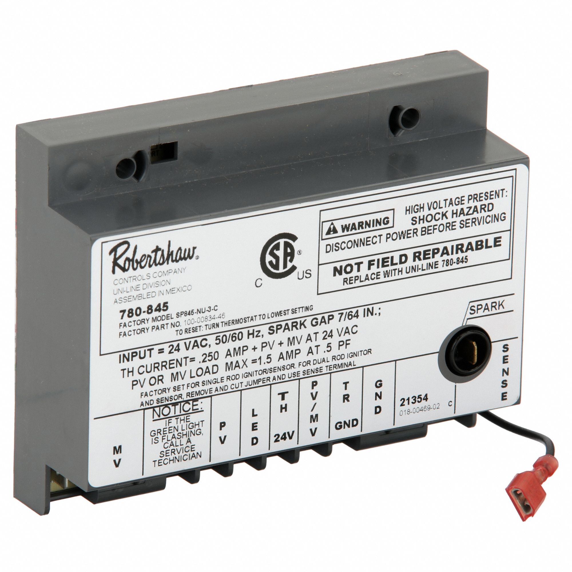 Universal, 24V AC, Ignition Control - 1TGD9|780-845 - Grainger