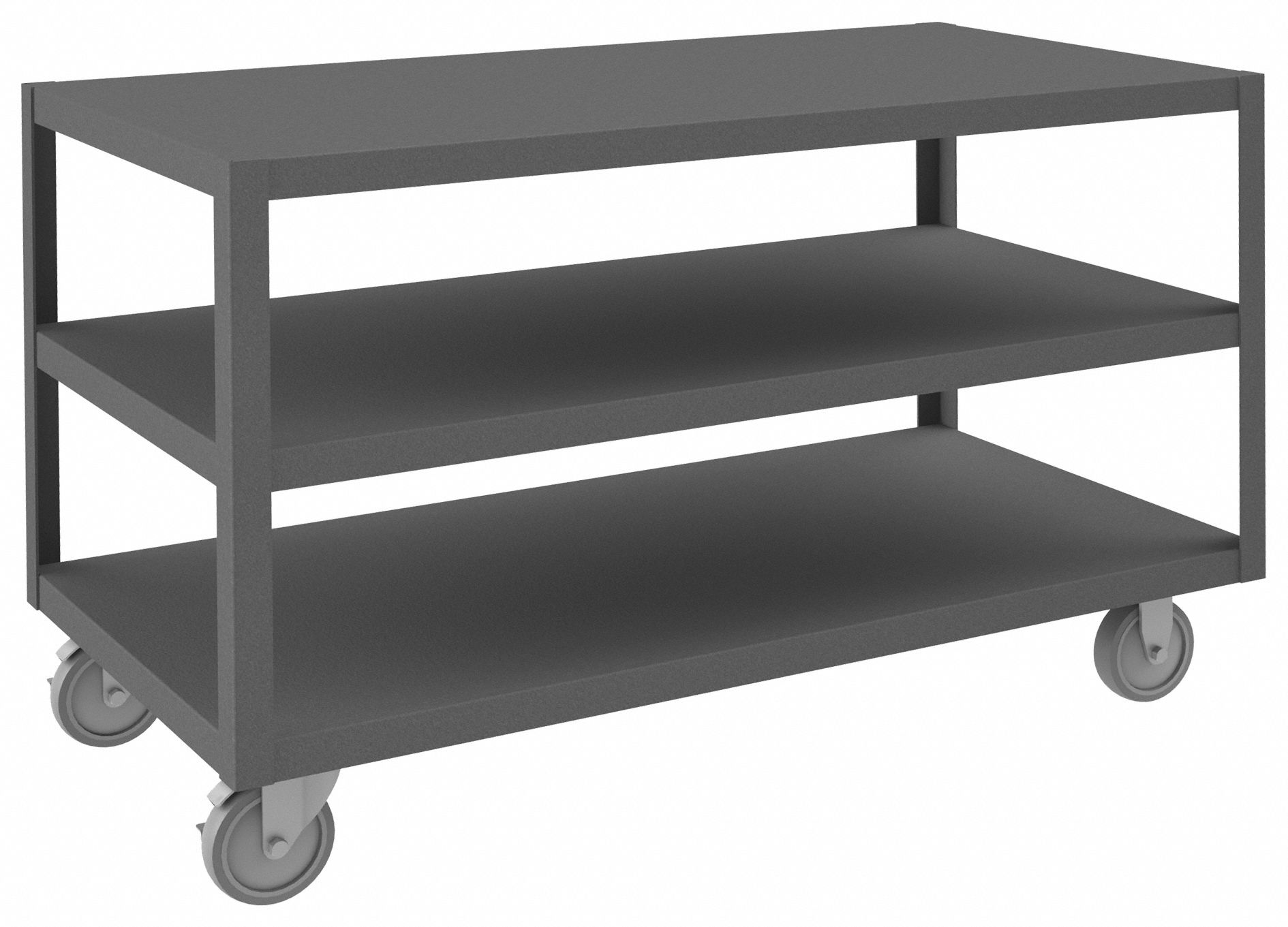 Work Table: Fixed Ht, Steel, 48 in x 24 in, 1, 200 lb Overall Load Capacity