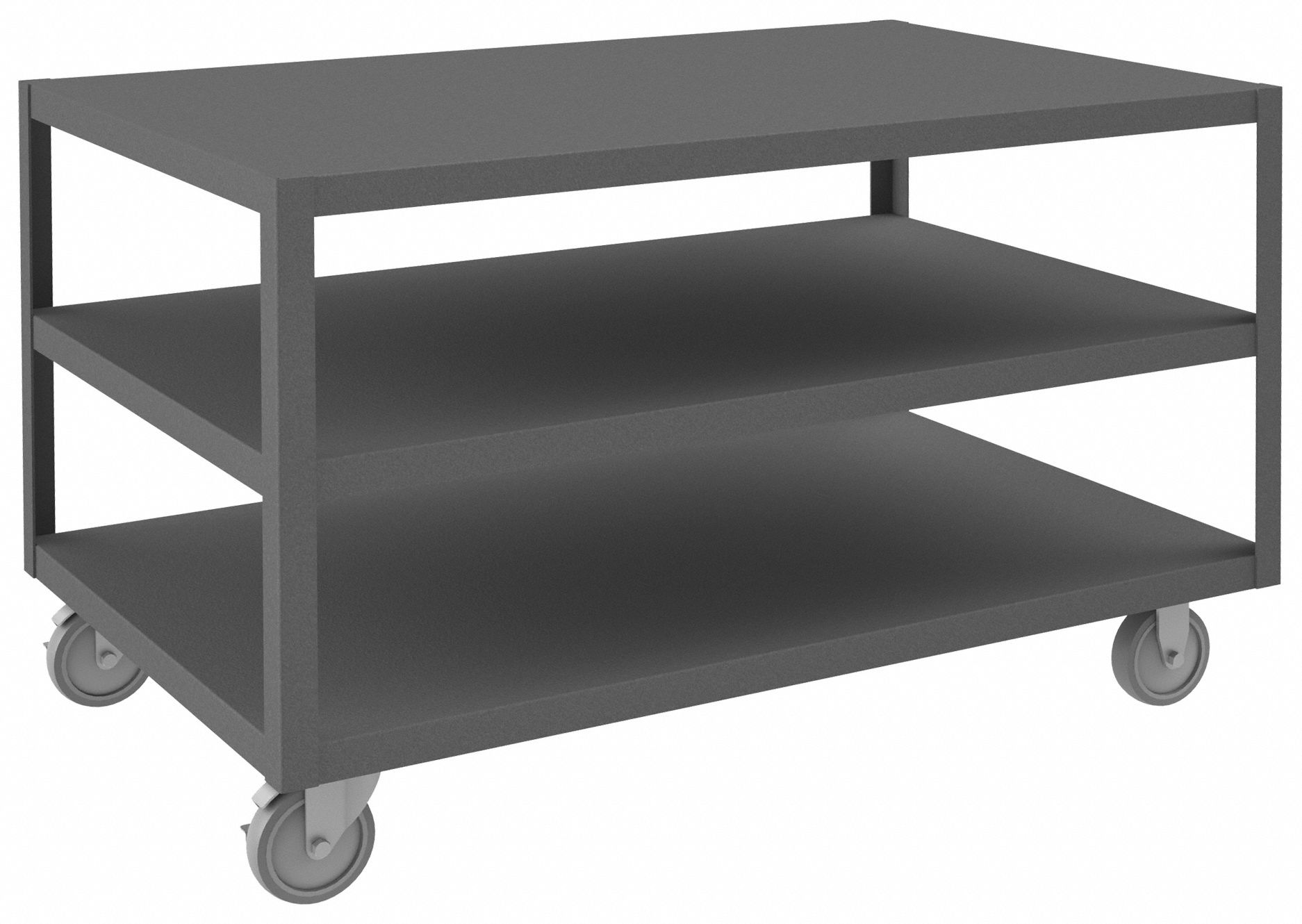 Work Table: Fixed Ht, Steel, 48 in x 30 in, 1, 200 lb Overall Load Capacity