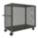 DUAL-LATCH WELDED MESH SECURITY CART WITH FIXED SHELVES, 2,000 LB LOAD CAPACITY