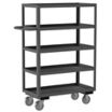 Utility Carts with Lipped Metal Shelves