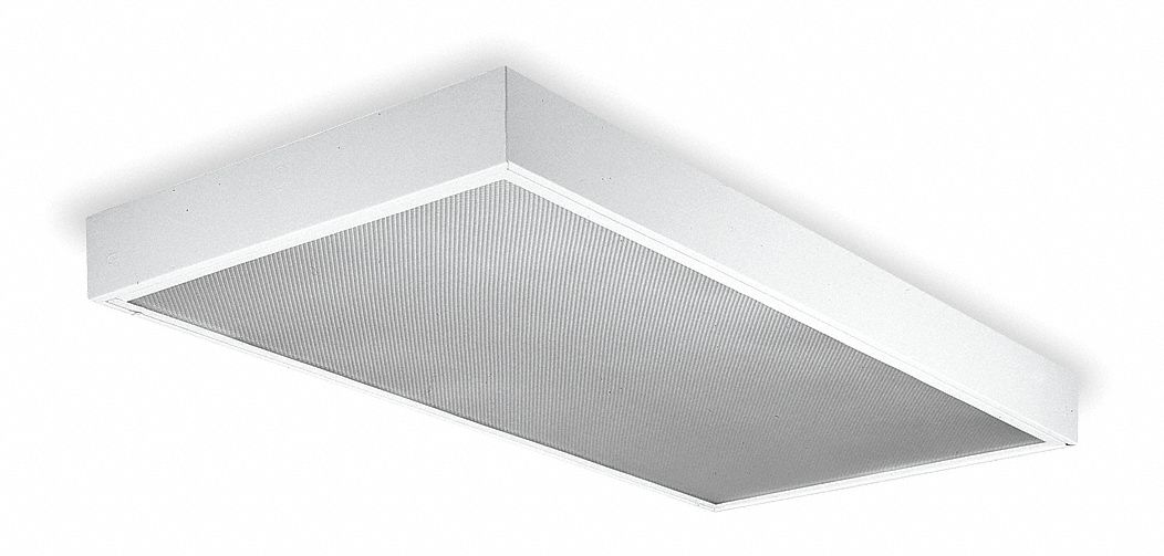 Commercial Fluorescent Fixture, 120 to 277, For Max. Bulb Wattage 28 W