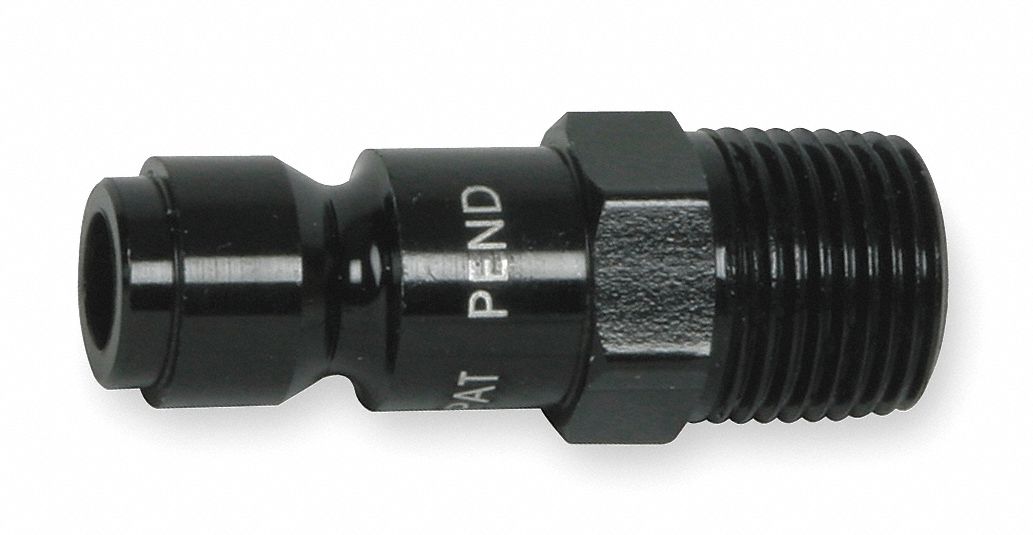 Quick Coupler Plug, Aluminum, For Use With Automotive Coupler - Grainger