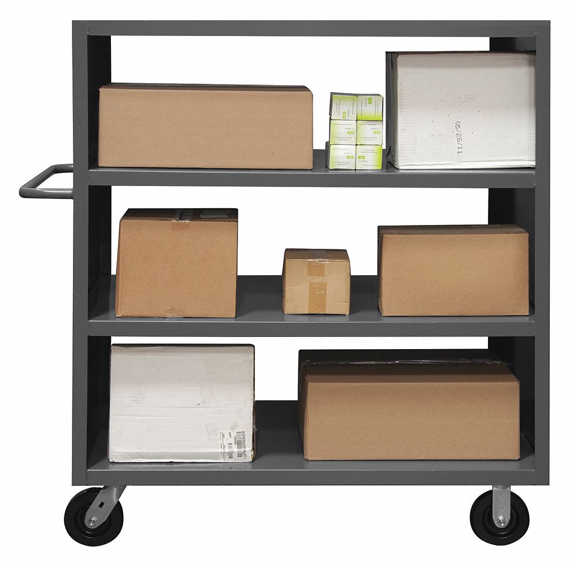 Dual-Side-Access Solid-Wall Metal Stock Truck: 2, 000 lb Load Capacity, 48 inx30 in