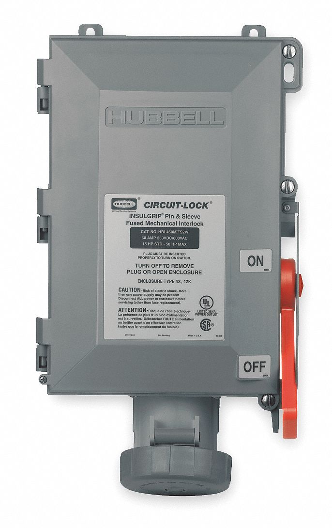 HUBBELL WIRING DEVICEKELLEMS Mechanical Interlock Device Three Phase
