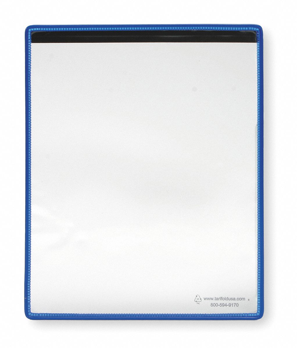 MAGNETIC SHEET POCKET,PK 5,BLUE