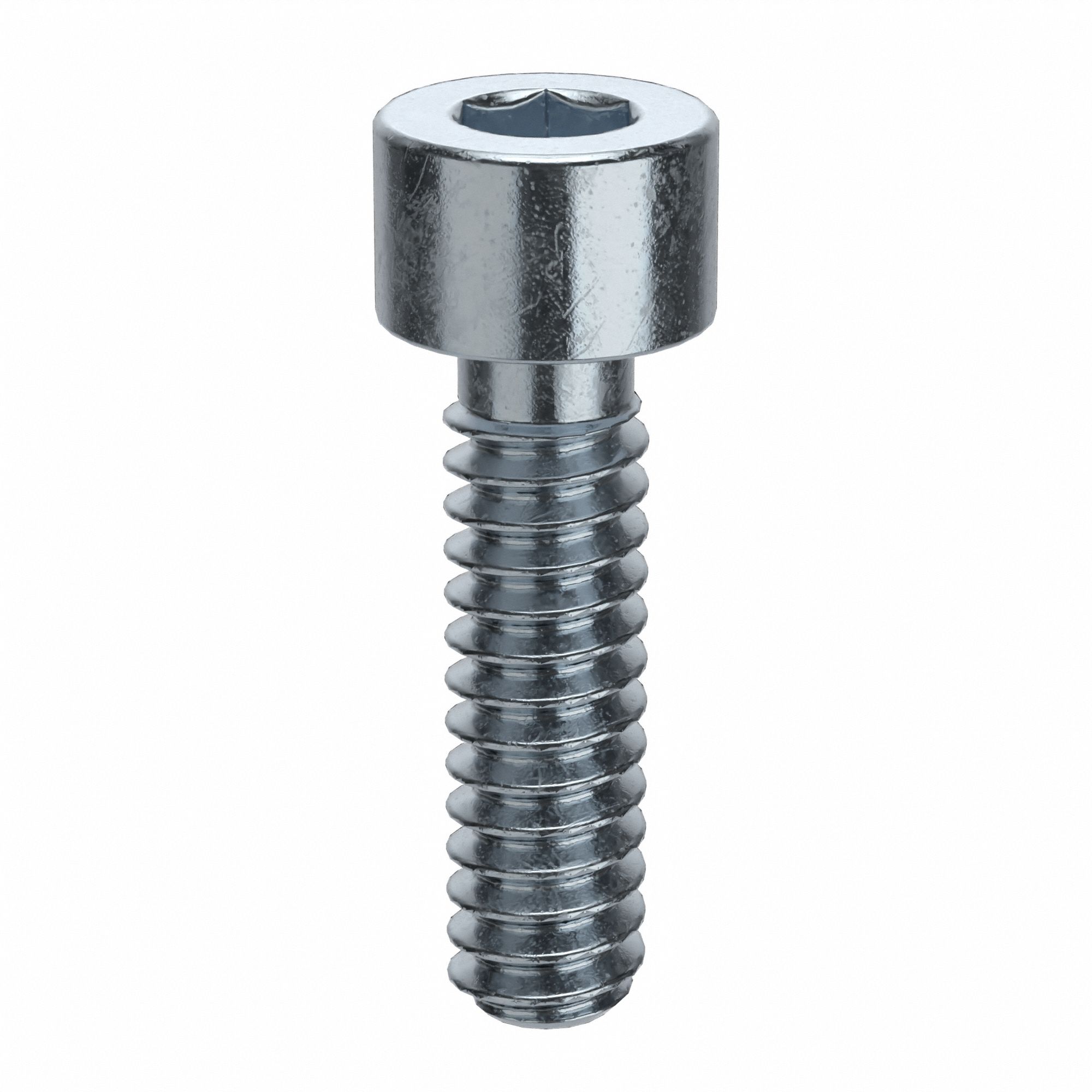 Socket Head Cap Screw: #6-32 Thread Size, 1/2 in Lg, Std, Zinc Plated, Alloy Steel, 100 PK