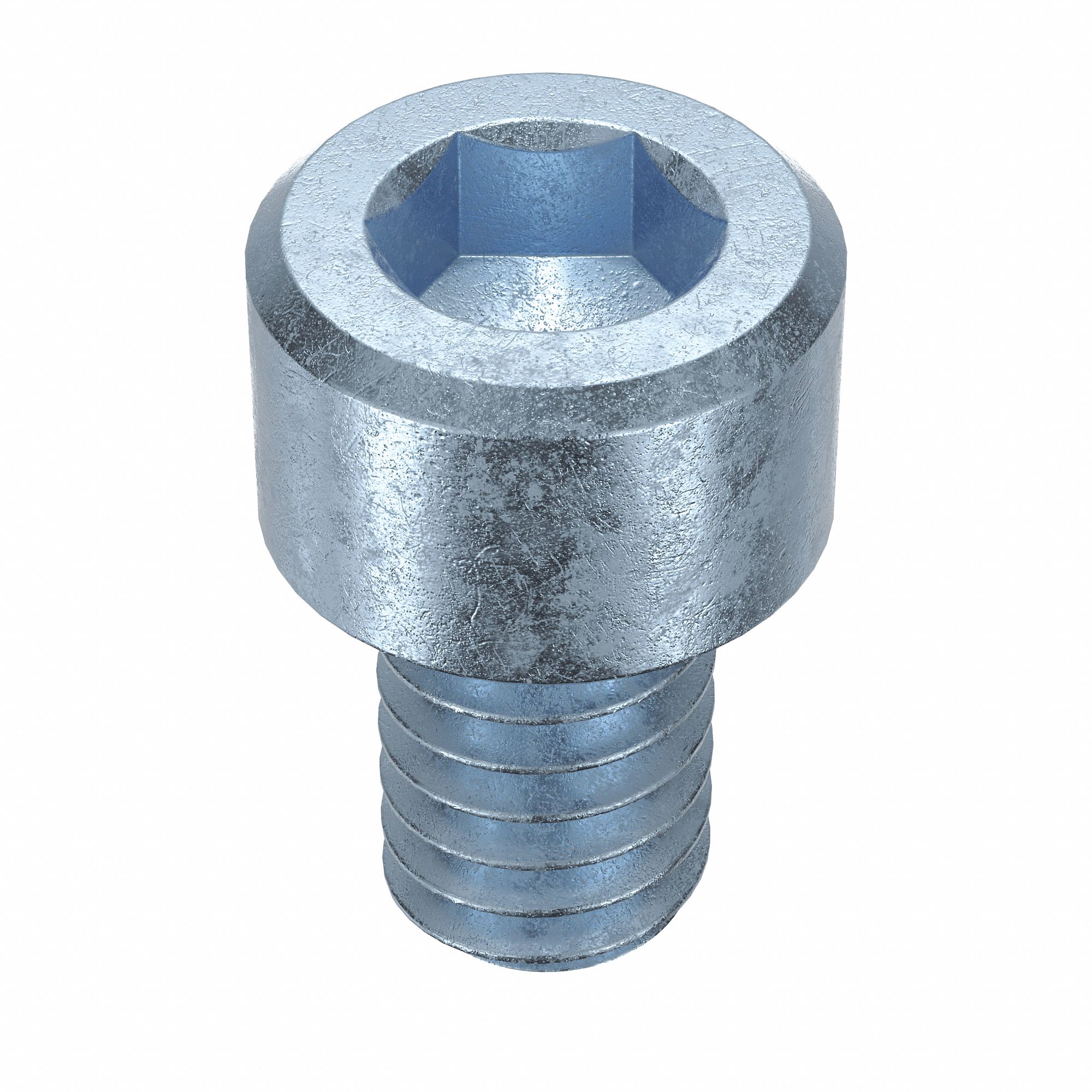 SOCKET HEAD CAP SCREW, #8-32 THREAD SIZE, &frac14; IN L, STANDARD, ZINC PLATED, STEEL, UNC, 100 PK