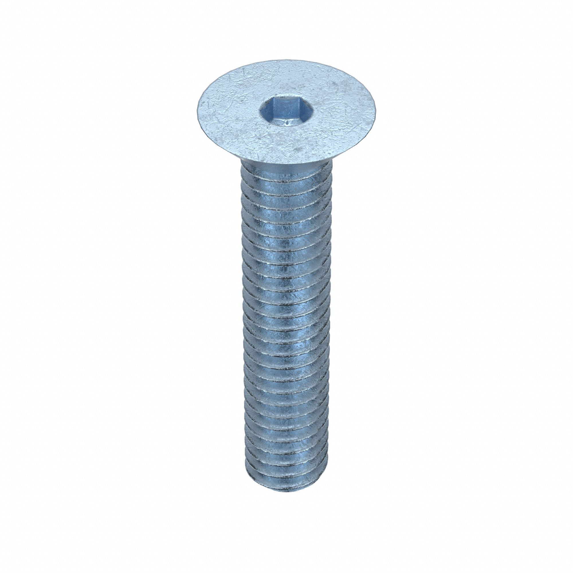 Socket Flat Head Screw: 1/2"-13 Thread Size, 7/8 in Lg, Flat, Zinc Plated, Alloy Steel, 25 PK
