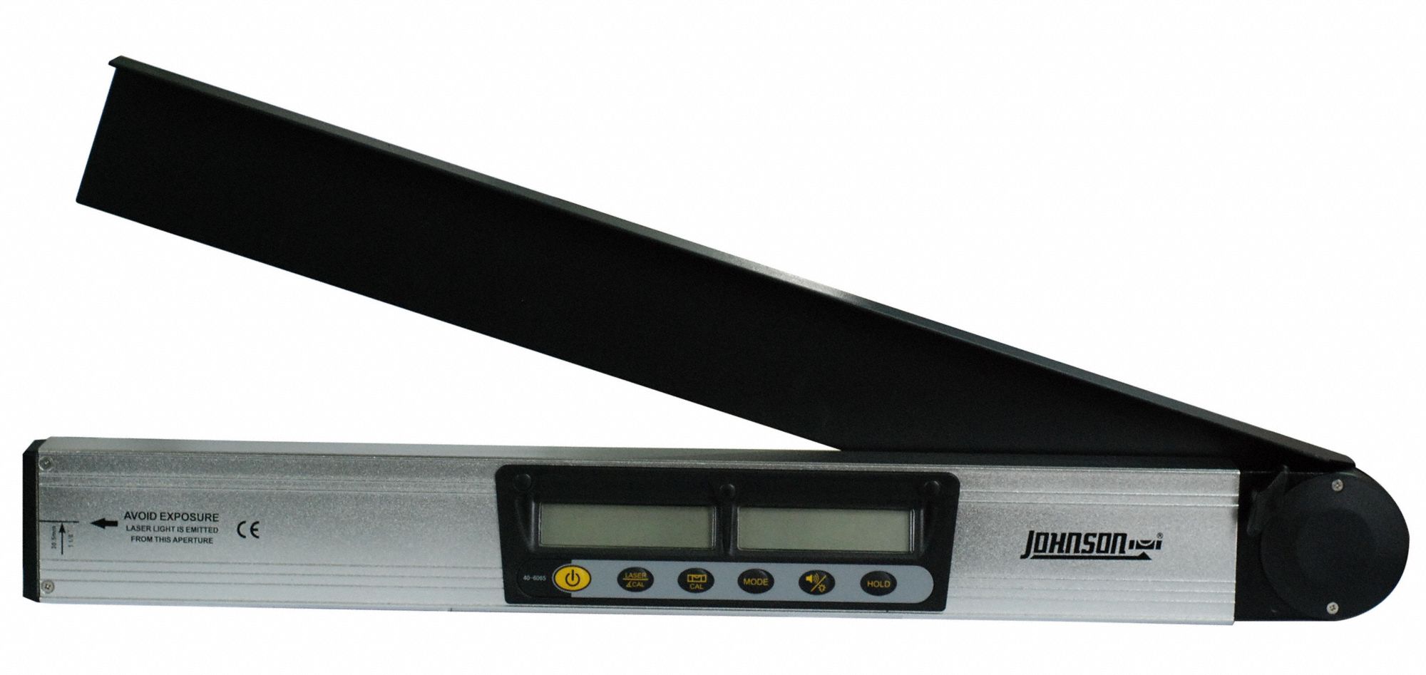 JOHNSON Digital Laser Level/Angle Finder, Adj Arm 1TLH7406065