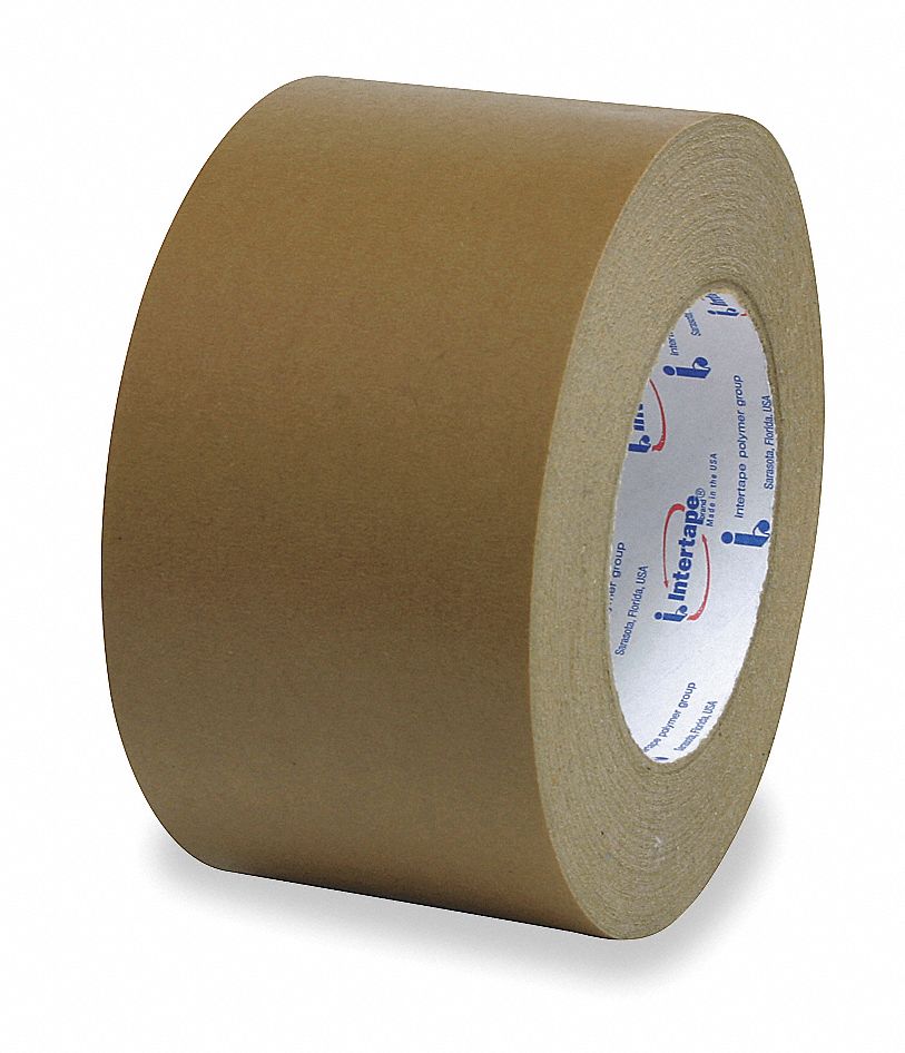 PACKAGING TAPE, KRAFT PAPER, 7.5 MIL, 3 IN DIA, 42 LB/IN, NATURAL/SYNTHETIC RUBBER ADHESIVE, BROWN