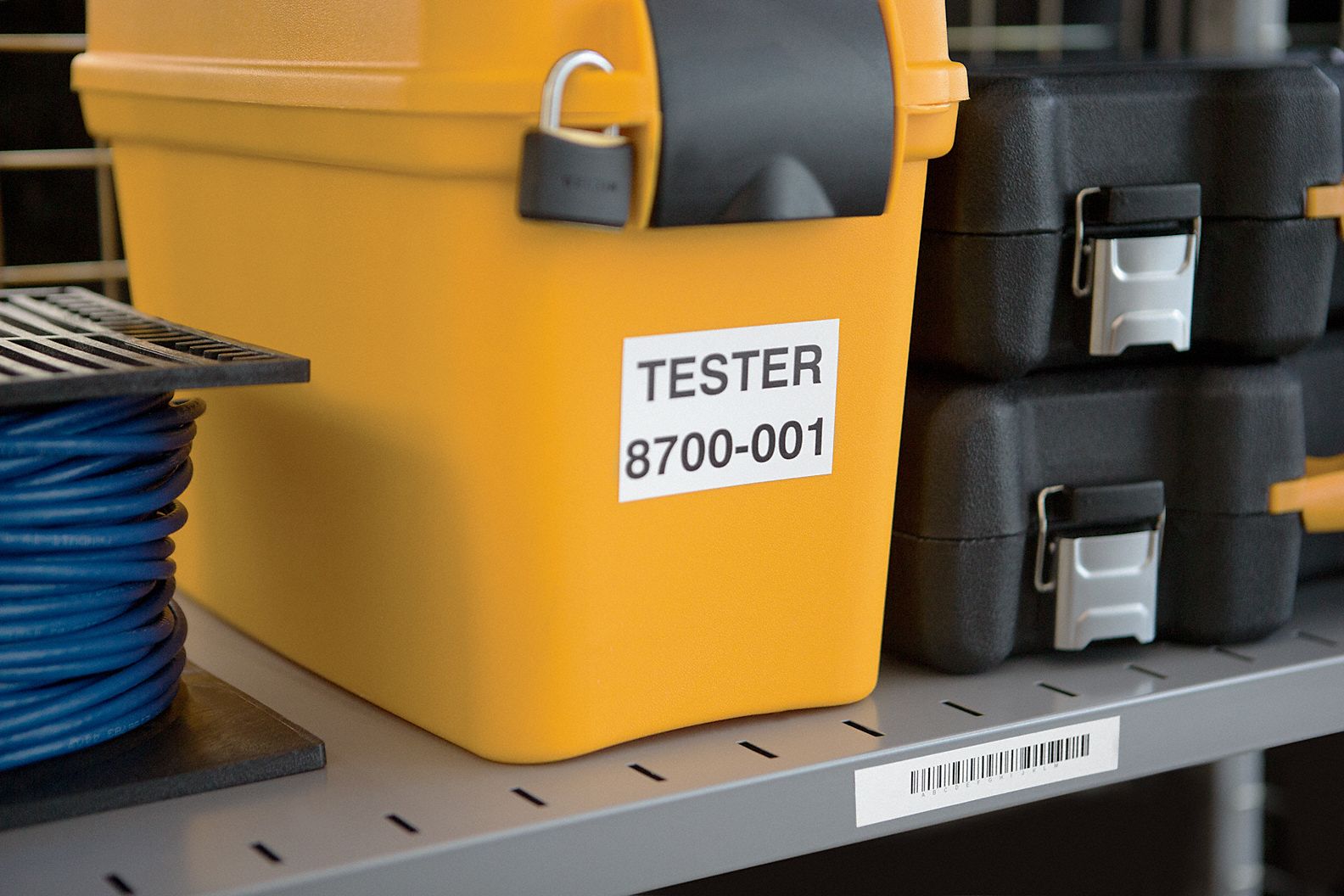 DYMO Continuous Label Roll Cartridge 3/4 in x 18 ft, Halogen Free Polyester, Black on Clear