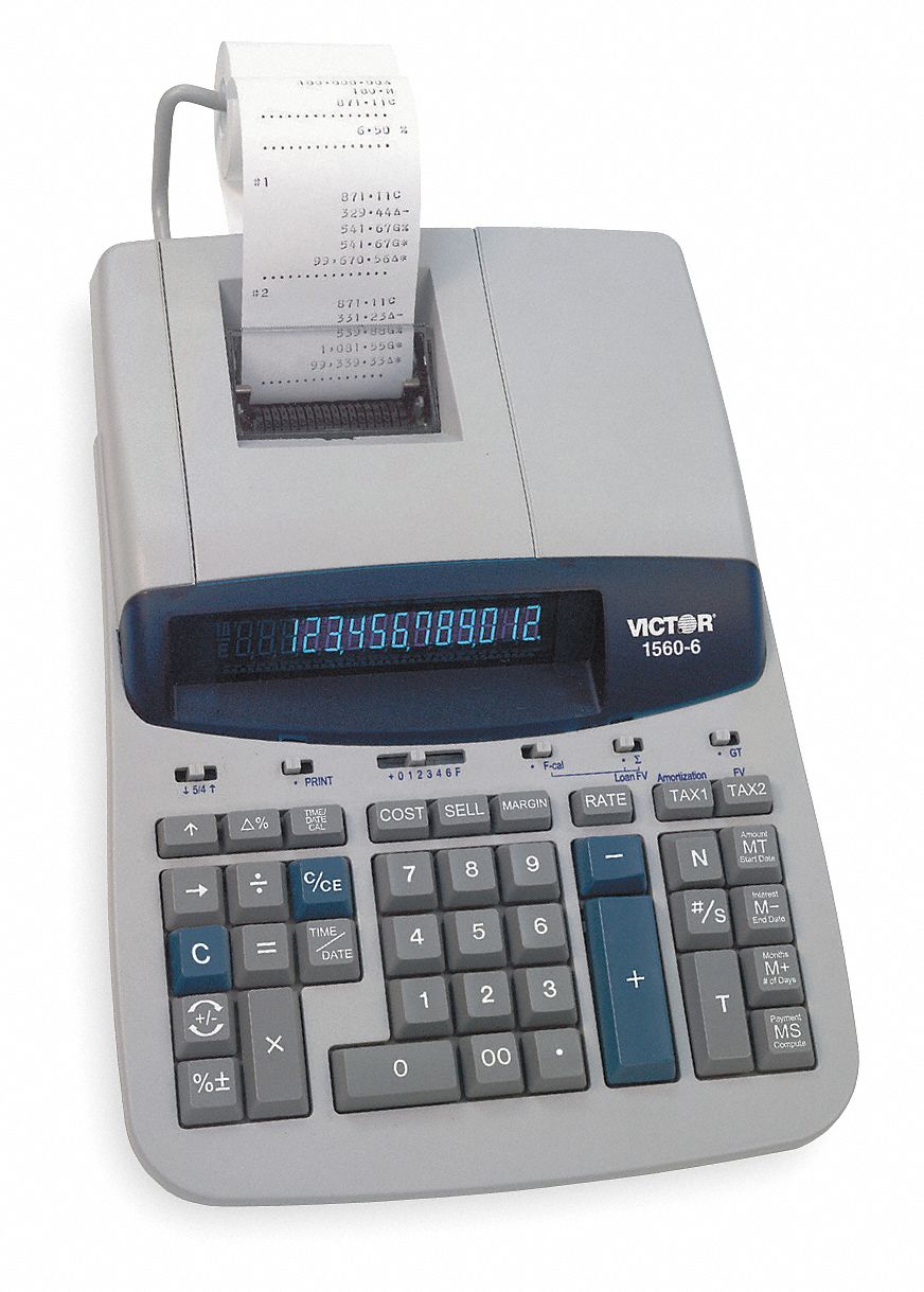 Financial Calculator: Printing, 12, Fluorescent, 5 LPS Print Speed