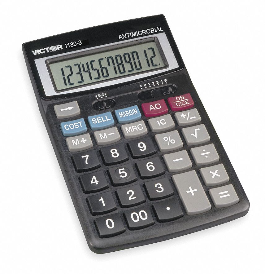 FINANCE DESKTOP CALCULATOR,LCD,12 D