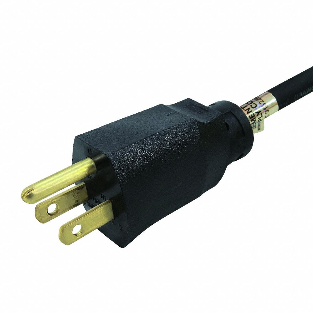 Power Cord 12 ft Black 12 AWG