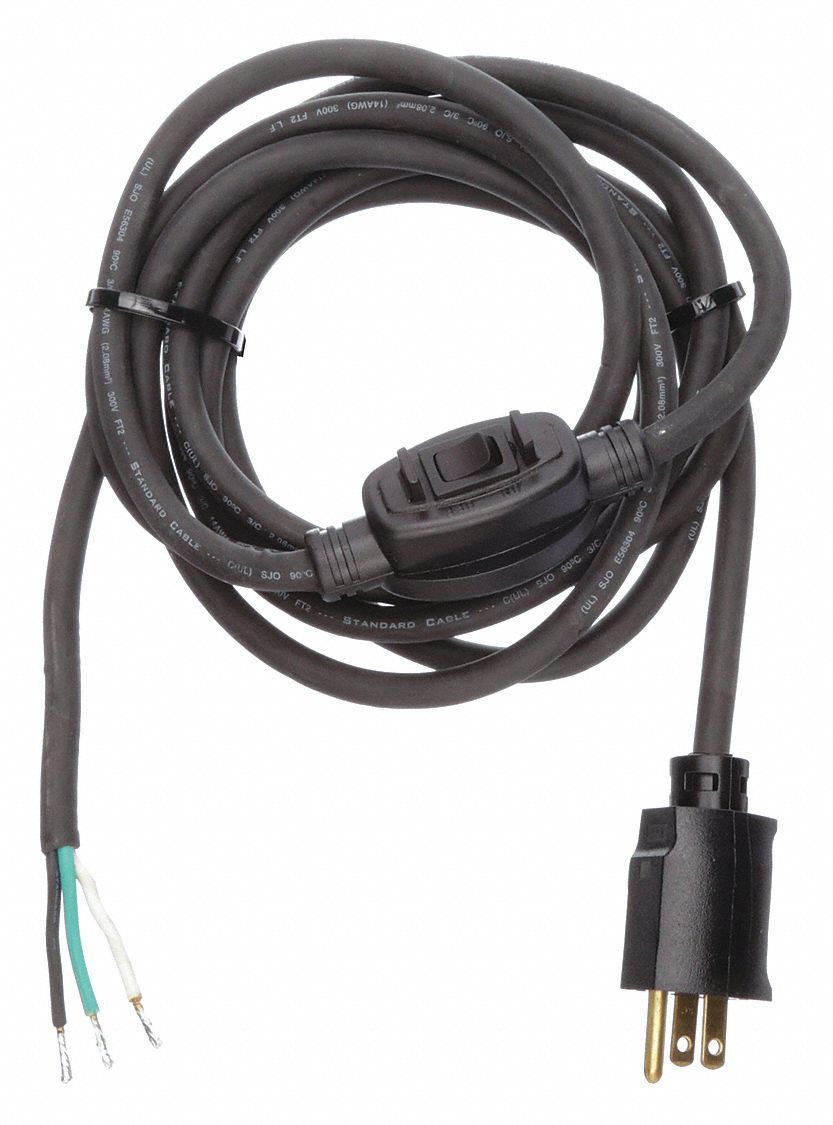 14 AWG Wire Size, 12 ft Cord Lg, Power Cord 1TNB71TNB7 Grainger