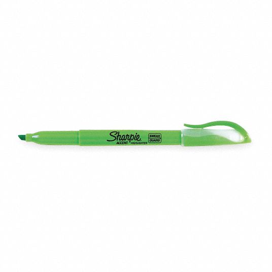 SHARPIE, Chisel, Green, Highlighter - 1TNG1|27026 - Grainger