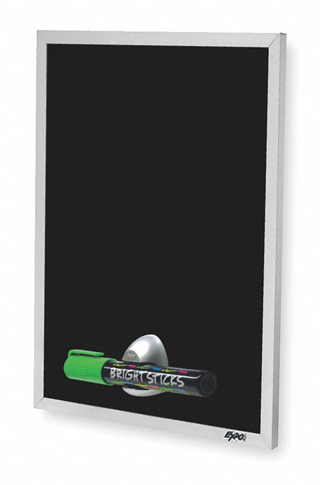 Dry Erase Board, 11 inH x 8 1/2 inW, Black Grainger