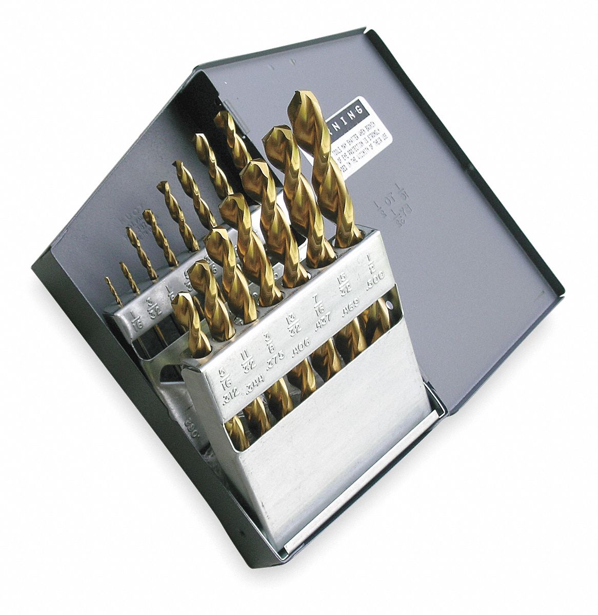 CLELINE Jobber Drill Bit Set, Number of Drill Bits 15, Drill Bit Point