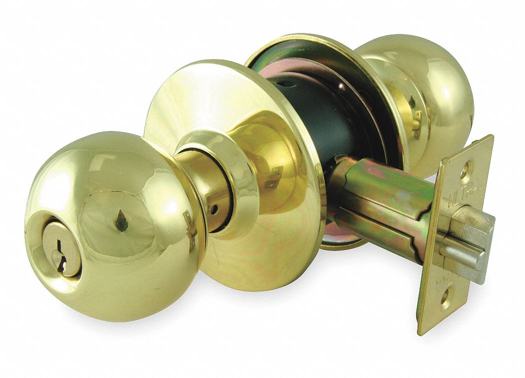 Door Lockset: Office Knob Locksets, Brass