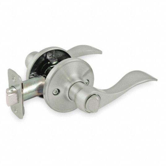 Privacy Lever Locksets, Nickel, Door Lockset - 1TPP8|1TPP8 - Grainger