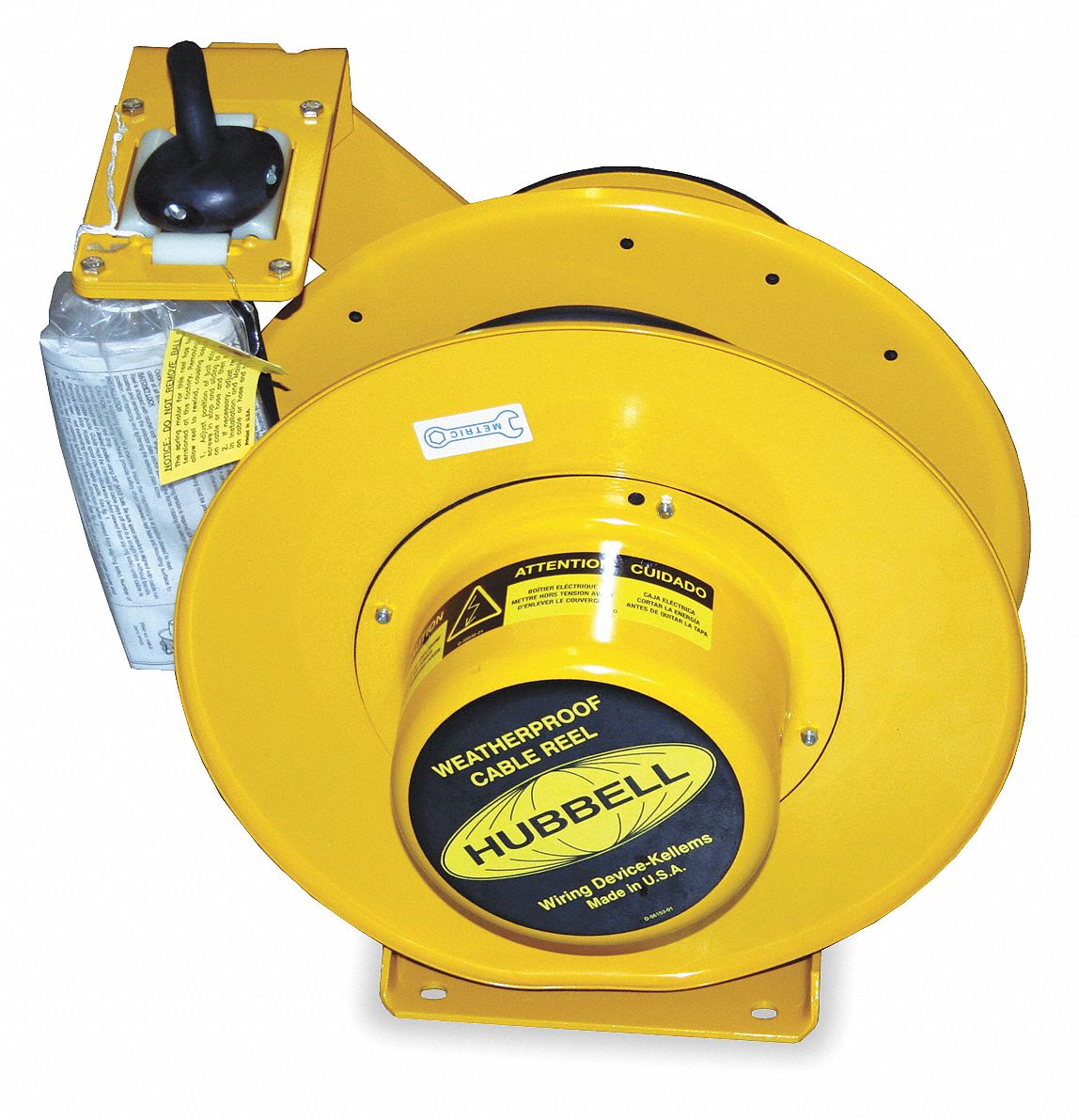 HUBBELL WIRING DEVICE-KELLEMS Retractable Cord Reel: Flying Lead, Flying  Lead, Flying Lead, Yellow