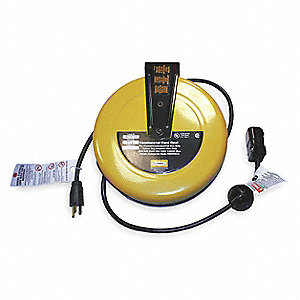 HUBBELL WIRING DEVICE-KELLEMS 120VAC General Purpose Retractable Cord ...