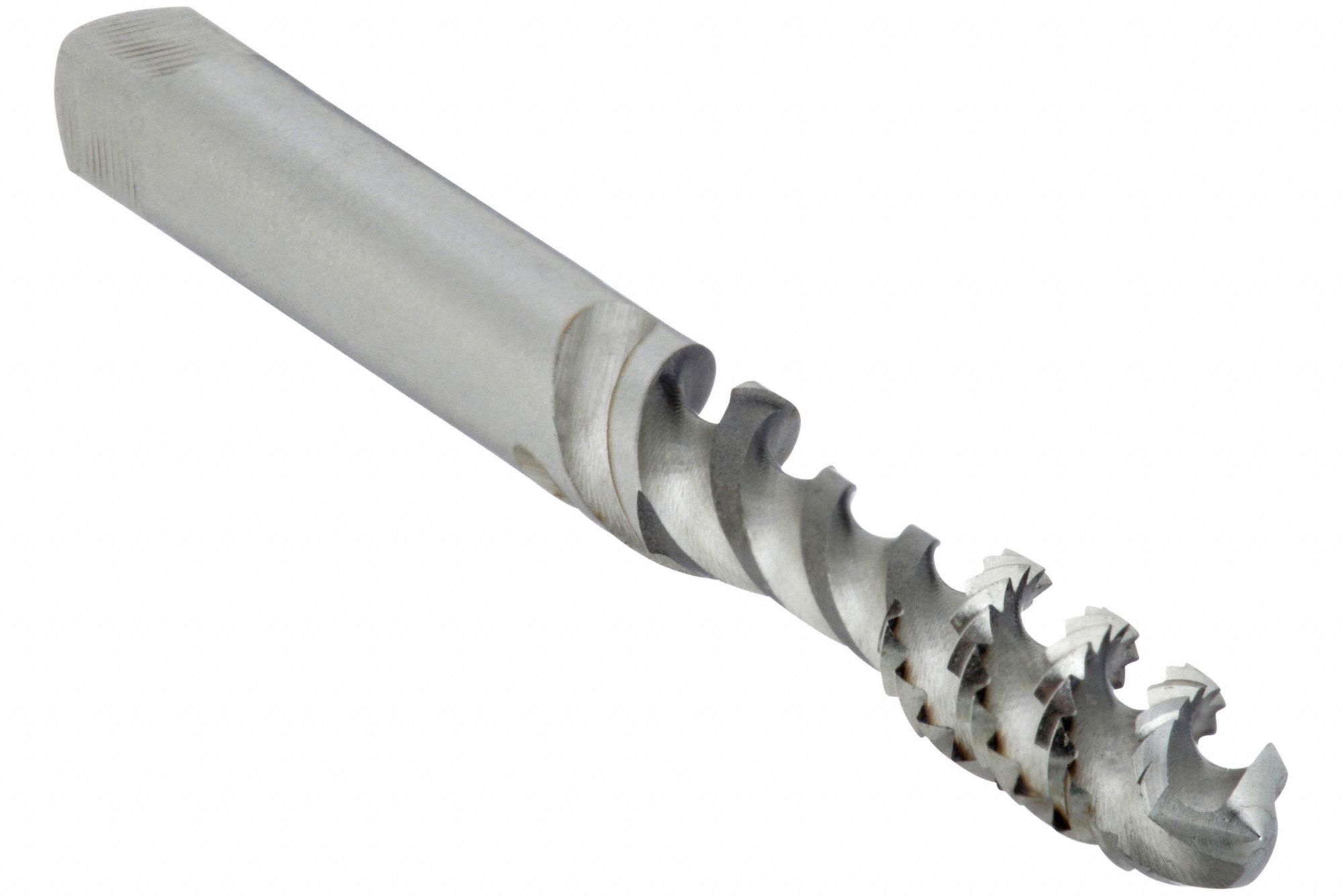 SPIRAL FLUTE TAP, #4-40 THREAD, ½ IN THREAD L, 1⅞ IN LENGTH, PLUG, 2 FLUTES