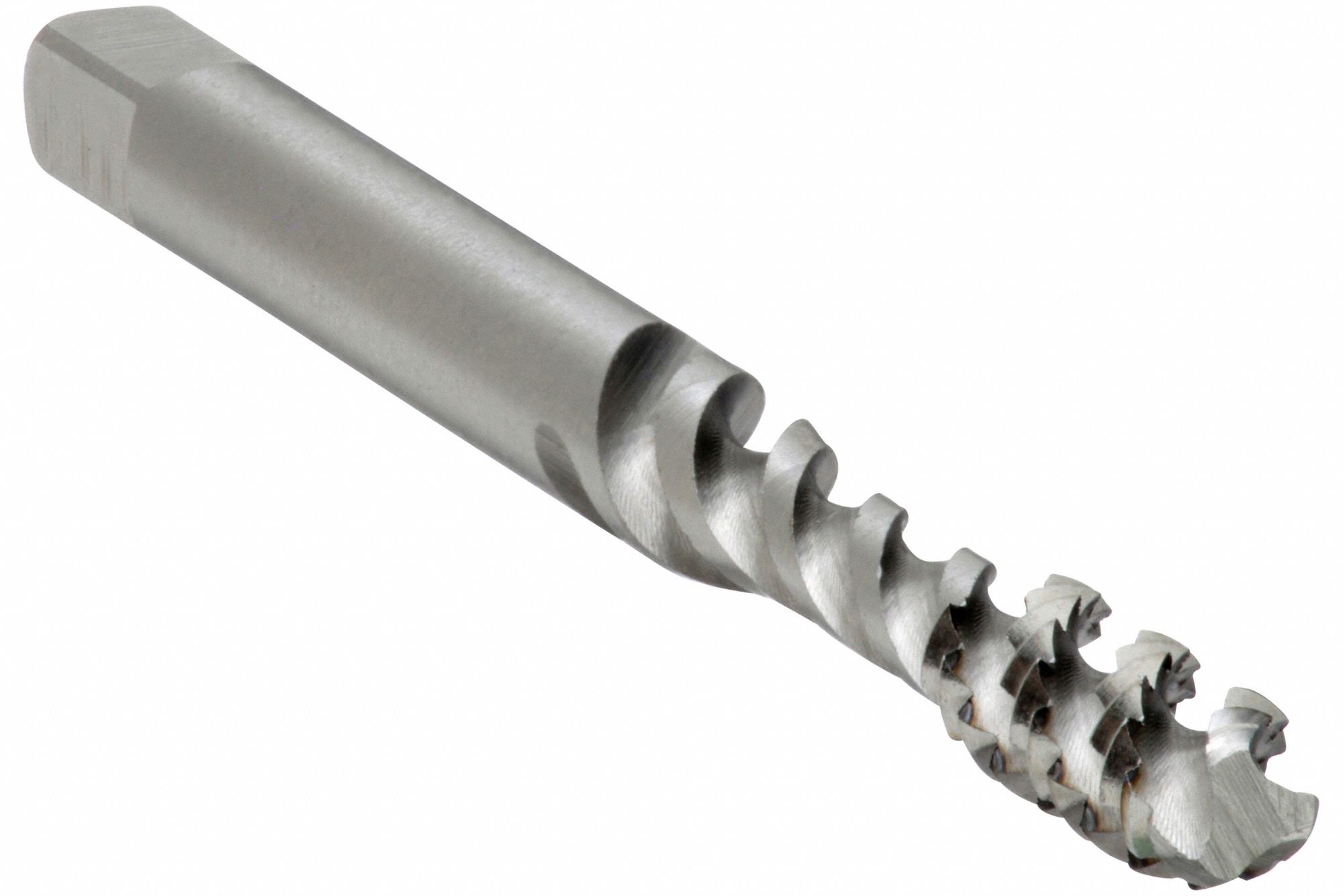 Spiral Flute Tap: #10-32 Thread Size, 1/2 in Thread Lg, 2 3/8 in Overall Lg, Bottoming