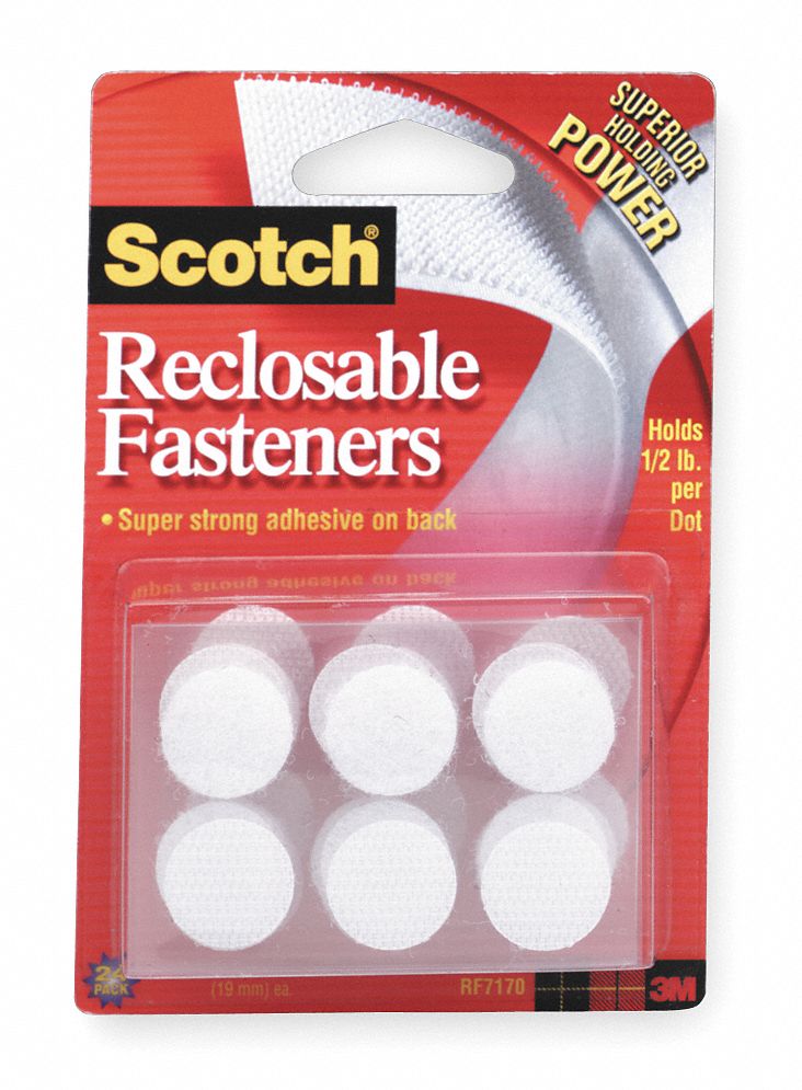 HookandLoopType Reclosable Fastener Dots with Acrylic Adhesive