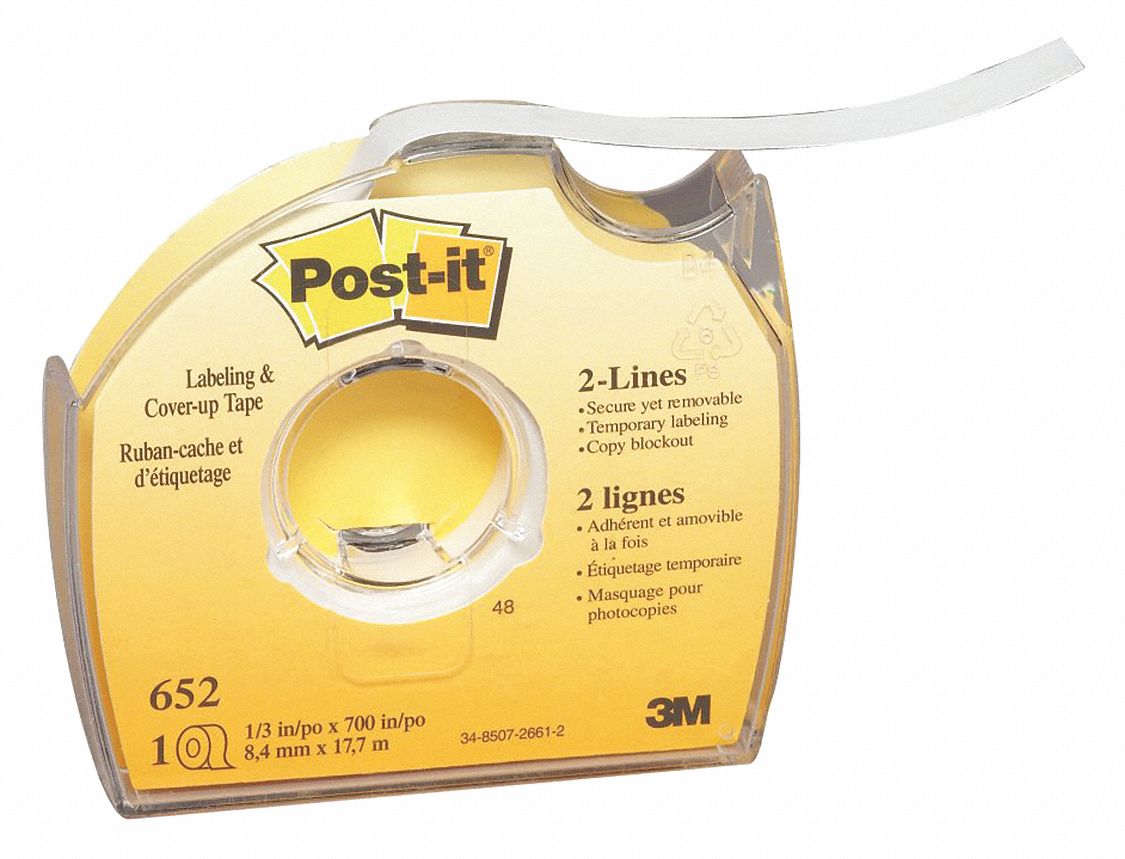 Labeling and Cover-Up Tape Width 1/3 In