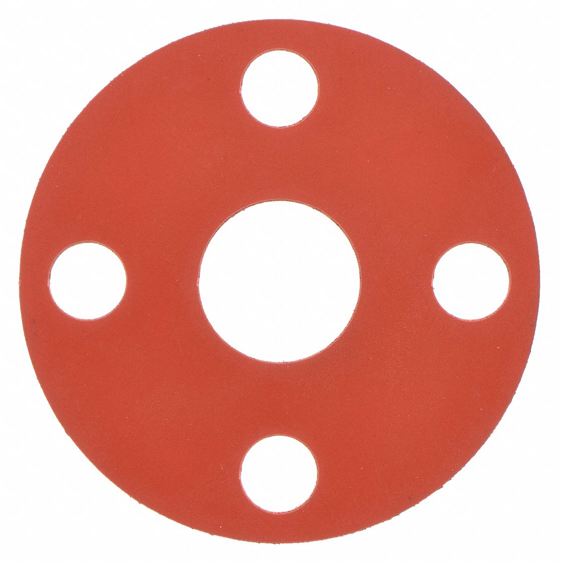 FULL FACE FLANGE GASKET: CLASS 150, SBR, FOR 3 IN PIPE, ⅛ IN THICK, RED, 3½ IN ID