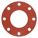 FULL FACE FLANGE GASKET: CLASS 150, SBR, FOR 8 IN PIPE, ⅛ IN THICK, RED, 8⅝ IN ID