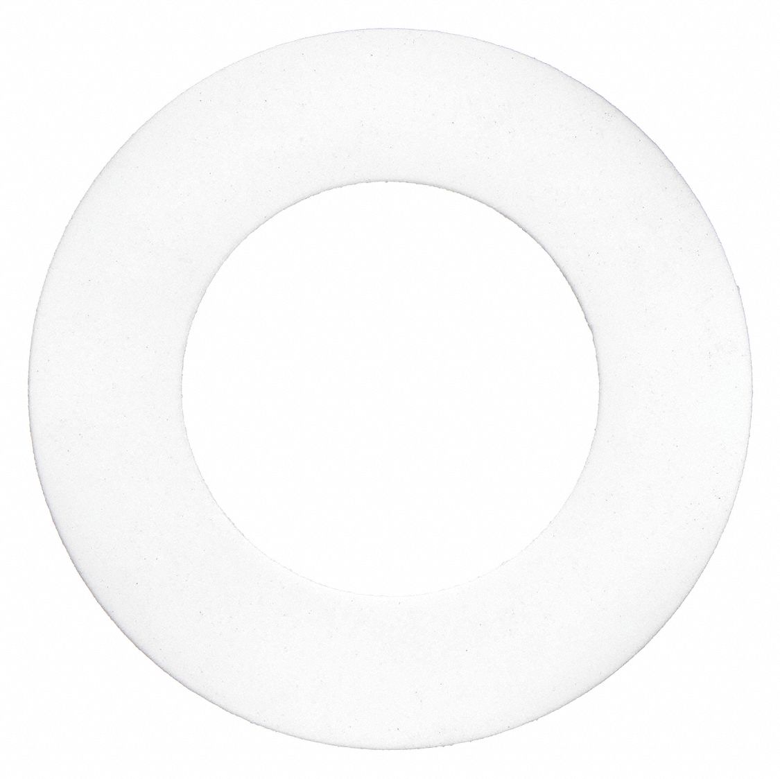 RING FLANGE GASKET: CLASS 150, PTFE, RIGID PTFE INSERT, FOR 2 IN PIPE, ⅛ IN THICK, WHITE