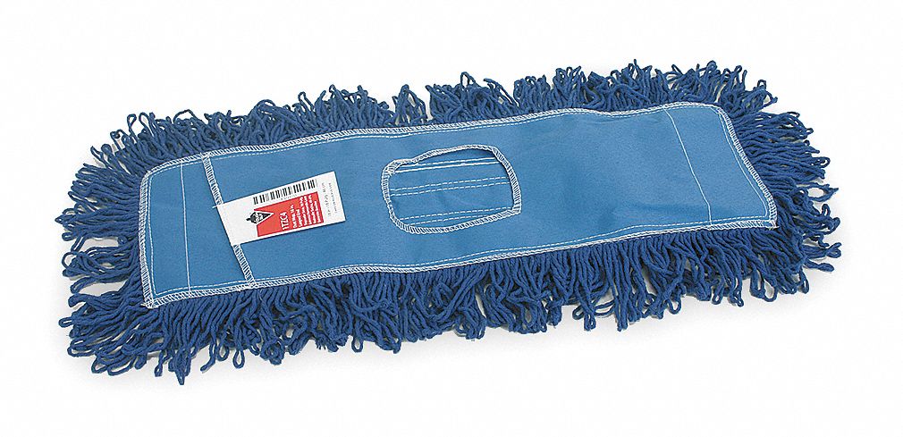 DUST MOP,BLUE,COTTON/POLYESTER