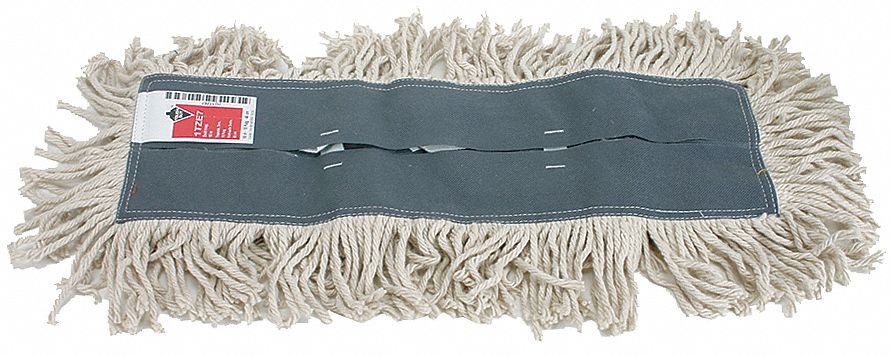 DUST MOP,GRAY/WHITE,COTTON