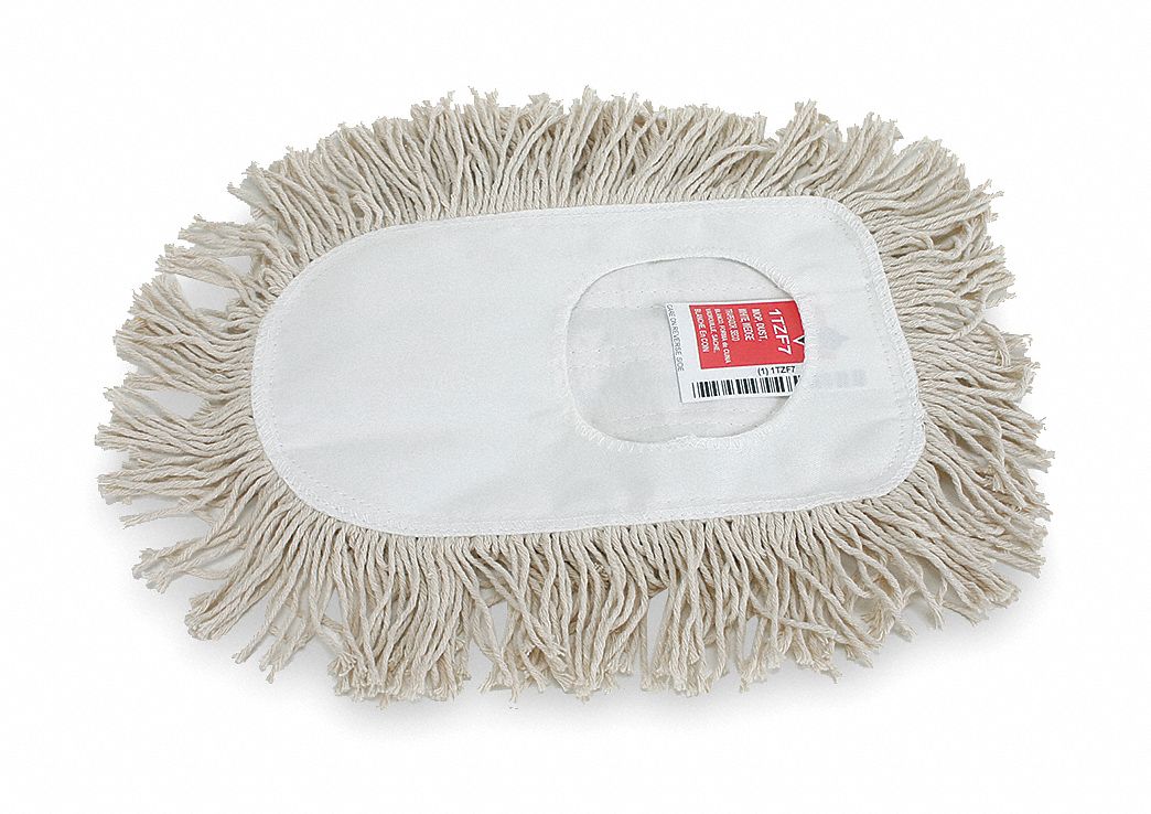 WEDGE MOP,WHITE,COTTON