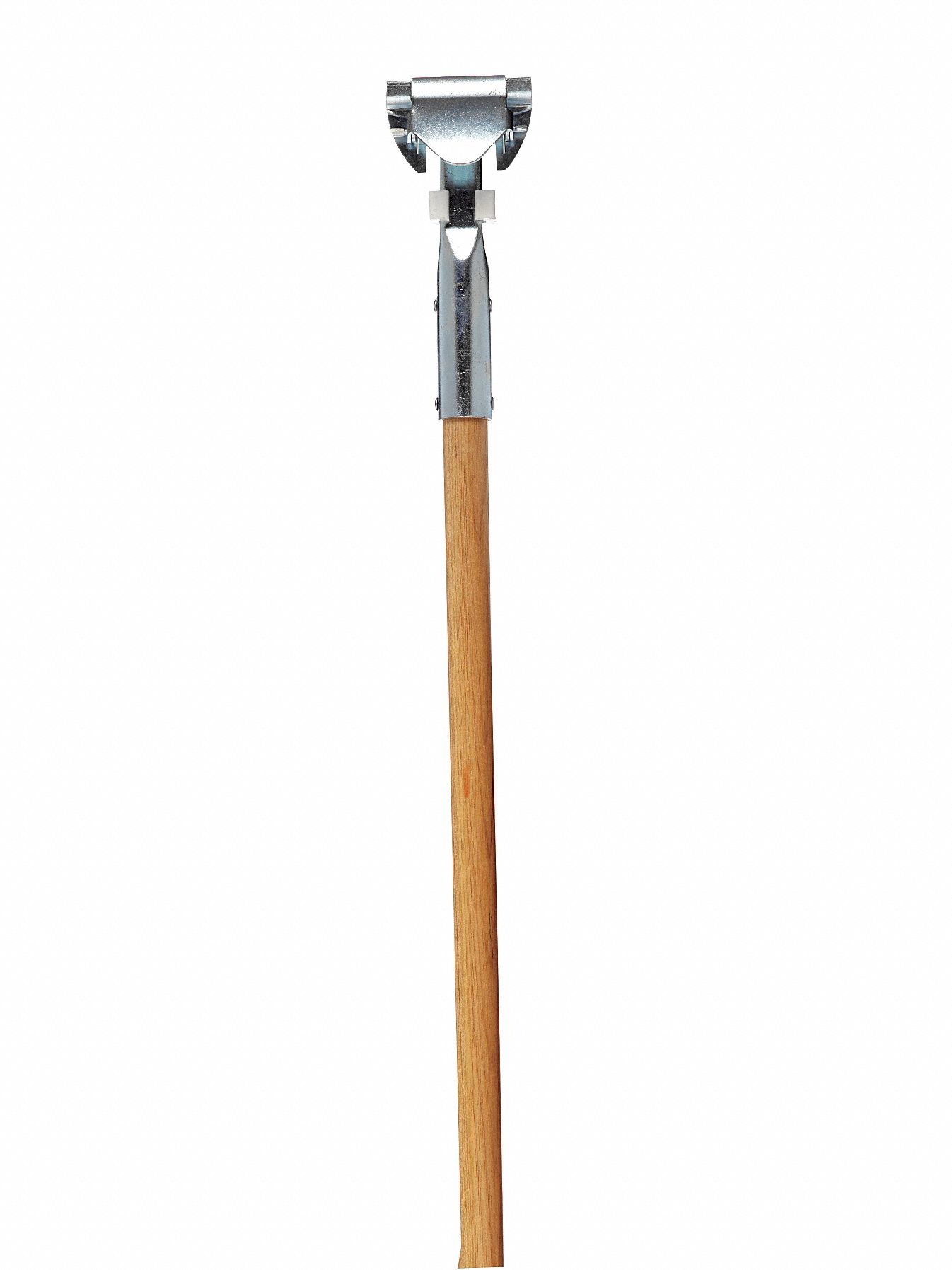 Clip-On Dust Mop Handle Stick, Lacquered Wood, Swivel Head, 1 Diameter x  60 Long